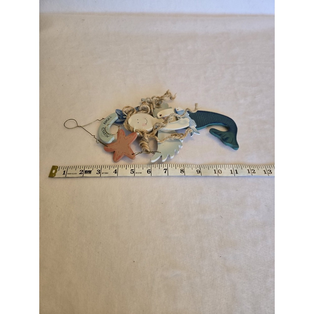 Beachcombers Teal Blue and Green Mermaid Angel Wall Plaque - Picture 3 of 8
